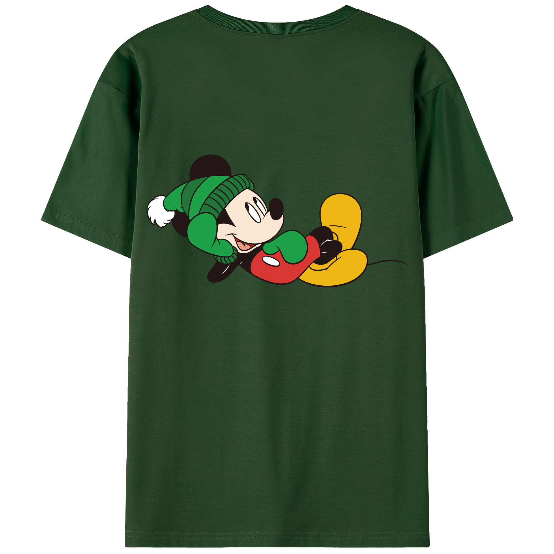 （画像用） ミッキーマウス Mickey Mouse 綿100％半袖Tシャツ（背面プリント）